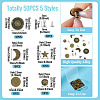 50Pcs 5 Styles Alloy River Studs FIND-TA0009-69-4