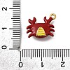 304 Stainless Steel Enamel Pendants STAS-I355-11G-07-3