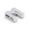 Alloy Slide Charms ALRI-WH0005-09M-P-2