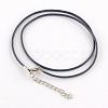 Waxed Cotton Cord Necklace Making MAK-S032-1.5mm-114-1