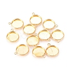 Brass Pendant Cabochon Settings KK-B534-D-G-1