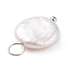 Natural Baroque Pearl Keshi Pearl Pendants PALLOY-JF01494-02-4