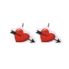 Wood Stud Earrings EJEW-M063-01A-2