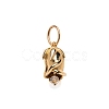 Ion Plating(IP) Brass Micro Pave Cubic Zirconia Pendants PW-WG53304-06-1
