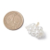 4Pcs Pearlized Glass Pearl Beads Pendants PALLOY-MZ01101-3
