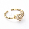 Adjustable Brass Cuff Finger Rings RJEW-G096-23G-2