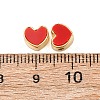 Heart Brass Resin Beads KK-K408-56G-3