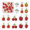 Spritewelry 16Pcs 8 Style Handmade Lampwork Pendants LAMP-SW0001-01-11