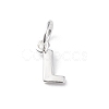 925 Sterling Silver Letter Charms STER-C012-01S-L-1