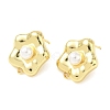 Brass Plastic Pearl Stud Earring Findings KK-G547-06G-1