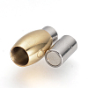 304 Stainless Steel Magnetic Clasps with Glue-in Ends STAS-Q211-01B-2