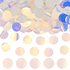 300pcs Iridescent PVC Paillette/Sequins Pendants PVC-SC0001-08-1