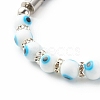 Handmade Lampwork Evil Eye Beaded Bracelets BJEW-JB06379-6