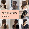 Alloy Ponytail Cuff Rubber Elastic Hair Ties OHAR-P018-A04-4