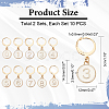 Alloy Enamel Number Charms Locking Stitch Markers AJEW-PH01457-02-2