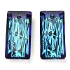 Embossed Glass Rhinestone Pendants GLAA-J101-07B-001BB-2