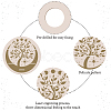 Flat Round Wooden Tarot Plates DJEW-WH0045-001-3