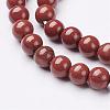 Natural Red Jasper Round Beads Strands GSR4mmC011-2