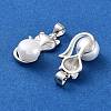 Rhodium Plated 925 Sterling Silver Pendants STER-A044-01MP-2