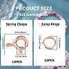 10Pcs 925 Sterling Silver Spring Ring Clasps STER-CN0001-22RG-2