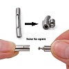 Tarnish Resistant Column 316 Surgical Stainless Steel Bayonet Clasps STAS-A021-3mm-4