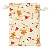 Christmas Theme Cloth Printed Storage Bags ABAG-F010-02A-04-1