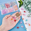 60Pcs 6 Colors Two Tone Transparent Spray Painted Glass Pendants GLAA-PH0001-55-4