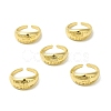 Word Tomorrow Will Be Better Brass Open Cuff Ring for Women RJEW-H120-04G-4