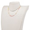 Faceted Glass Beaded Necklaces NJEW-JN03278-5