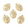 PVD Vacuum Plating 201 Stainless Steel with Rhinestone Pendants STAS-J401-VC995-4