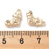Micro Pave Clear Cubic Zirconia Pendants KK-M102-02G-3