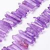 Natural Quartz Crystal Points Beads Strands G-K181-B04-1