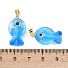 Handmade Dichroic Foil Lampwork Pendants DICH-G001-01G-09-3