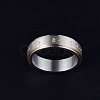 Om Mani Padme Hum 201 Stainless Steel Rotatable Finger Ring PW-WG12553-02-3