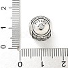 Brass Clear Cubic Zirconia European Beads FIND-M049-01AS-05-3