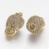 Brass Micro Pave Cubic Zirconia Charms ZIRC-F041-07-2