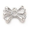 Brass Micro Pave Clear Cubic Zirconia Pendants ZIRC-P113-03P-1