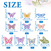 10Pcs 10 Styles Computerized Embroidery Cloth Self Adhesive Patches PATC-TA00001-04-3