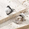 Natural Howlite Adjustable Rings G-P560-03AS-01-2