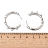 Ring Brass Stud Earring Findings KK-C042-08P-3