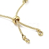 Adjustable Brass Round Beaded Slider Bracelets BJEW-D039-31B-G-3