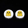 Halloween Printed Natural Wood Beads WOOD-T021-95-2