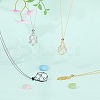 3Pcs 3 Style Brass Braided Macrame Pouch Empty Stone Holder for Pendant Necklaces Making NJEW-SZ0001-63-5