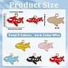 40Pcs 5 Colors Alloy Enamel Pendants ENAM-SC0008-19-2