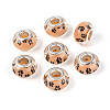 Large Hole Dog Paw Prints Pattern Resin European Beads OPDL-Q129-223A-1