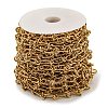10M Ion Plating(IP) 304 Stainless Steel Oval & Knot Link Chains CHS-G034-05G-3