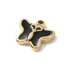 304 Stainless Steel Black Enamel Charms STAS-L022-439G-01-2