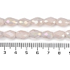 Opaque Solid Color Electroplate Glass Beads Strands EGLA-N013-P4mm-B08-4