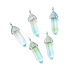 Faceted Bullet Glass Pointed Pendants KK-E282-01P-02-1