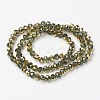Electroplate Transparent Glass Beads Strands EGLA-A034-T3mm-O09-2